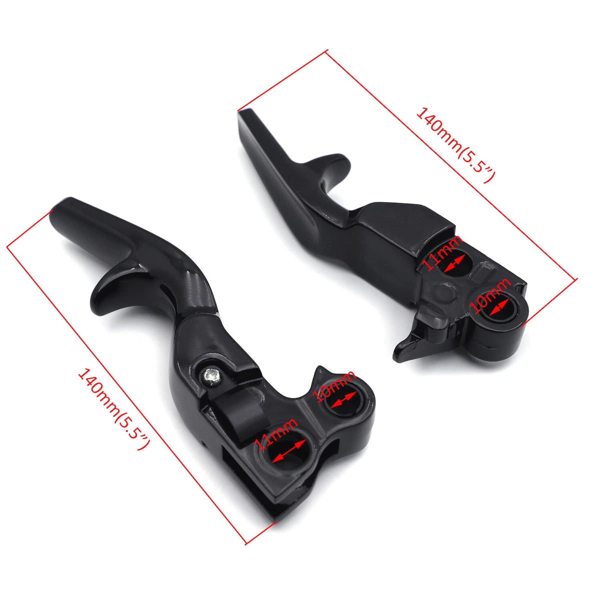 Smooth Shorty Brake Clutch Levers for Harley XL (1996–2003), Softail (1996–2007), Touring (1996–2012)