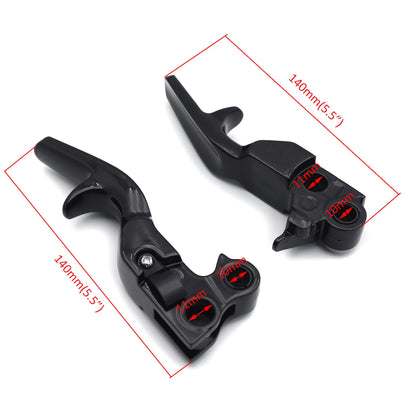 Smooth Shorty Brake Clutch Levers for Harley XL (1996–2003), Softail (1996–2007), Touring (1996–2012)