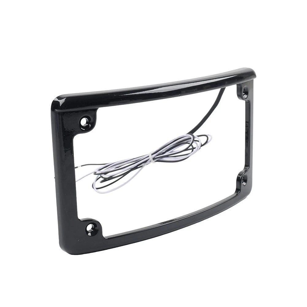 Rear License Plate Frame Bracket with Light for Harley Touring Glide