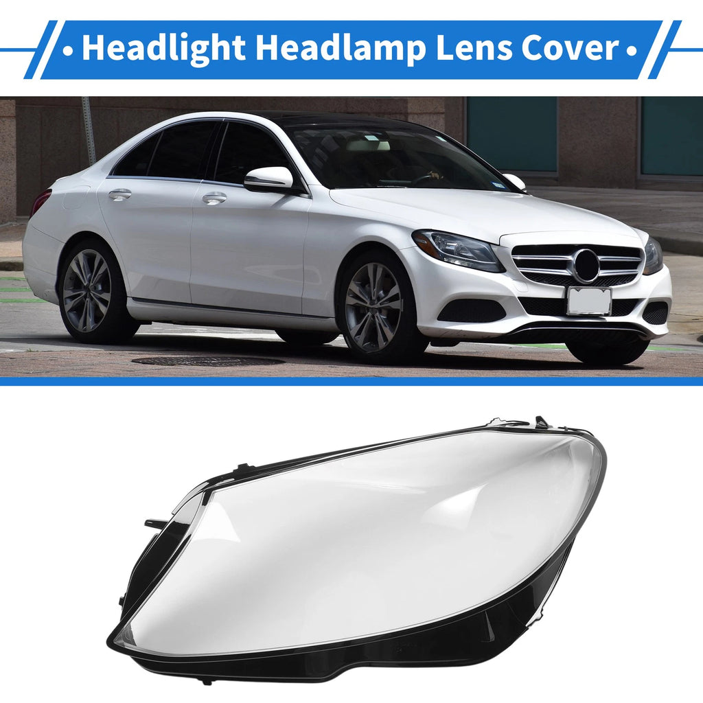 Front Left Headlight Lens Cover for Mercedes-Benz C-Class (2018–2020)