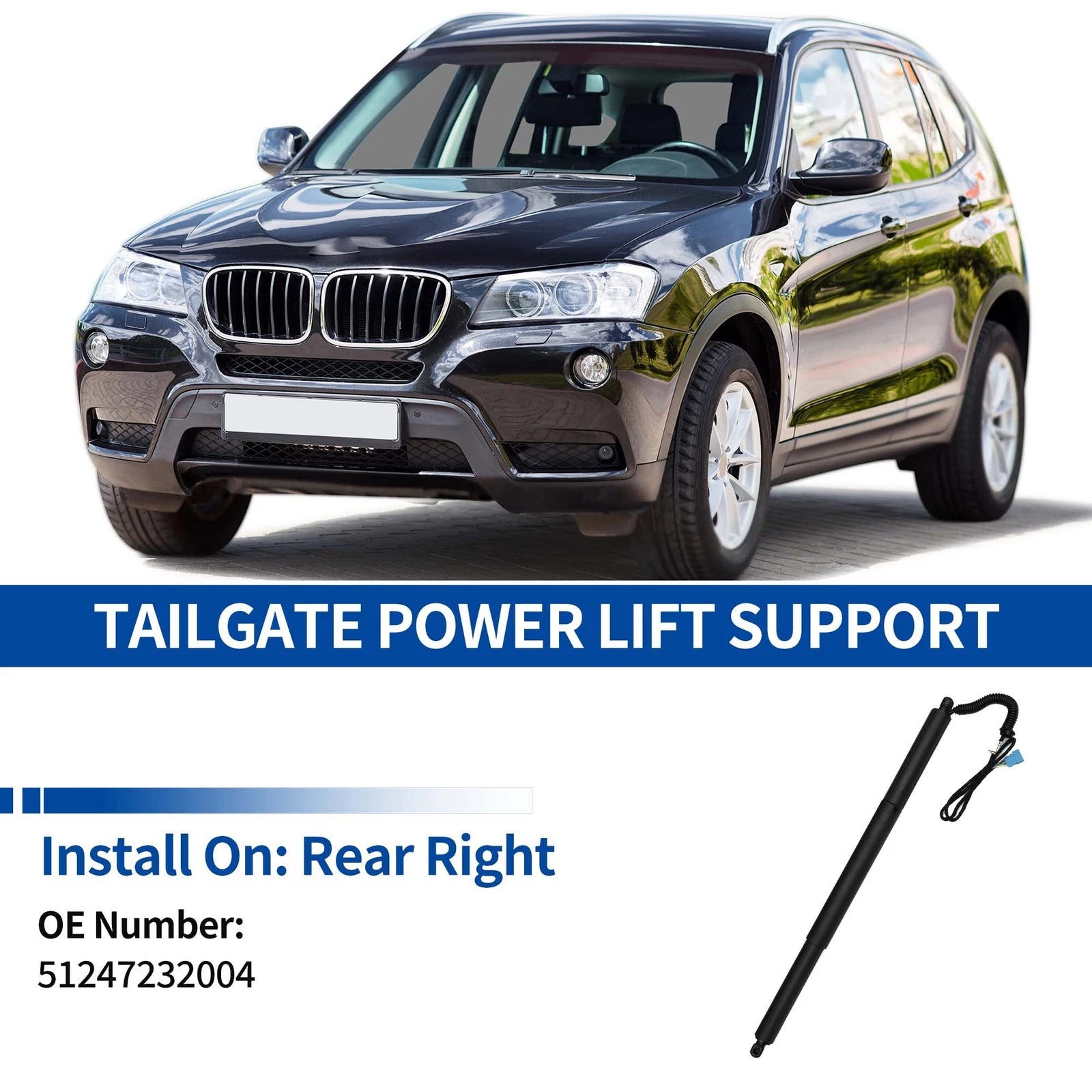 Rear RH Power Lift Support Replacement for BMW X3 F25 (2011–2017)