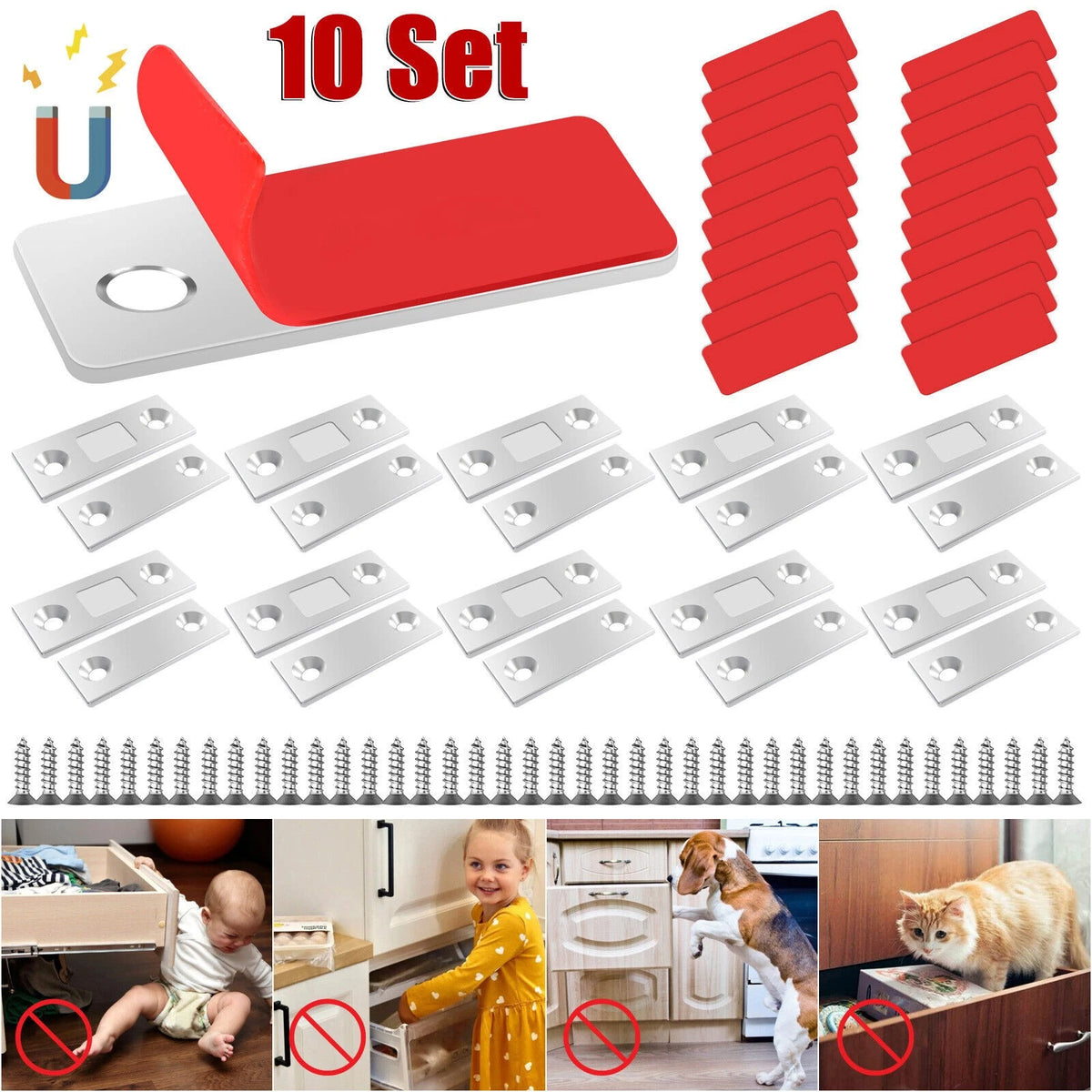 Magnetic Door Closer Cabinet Catch Latch for