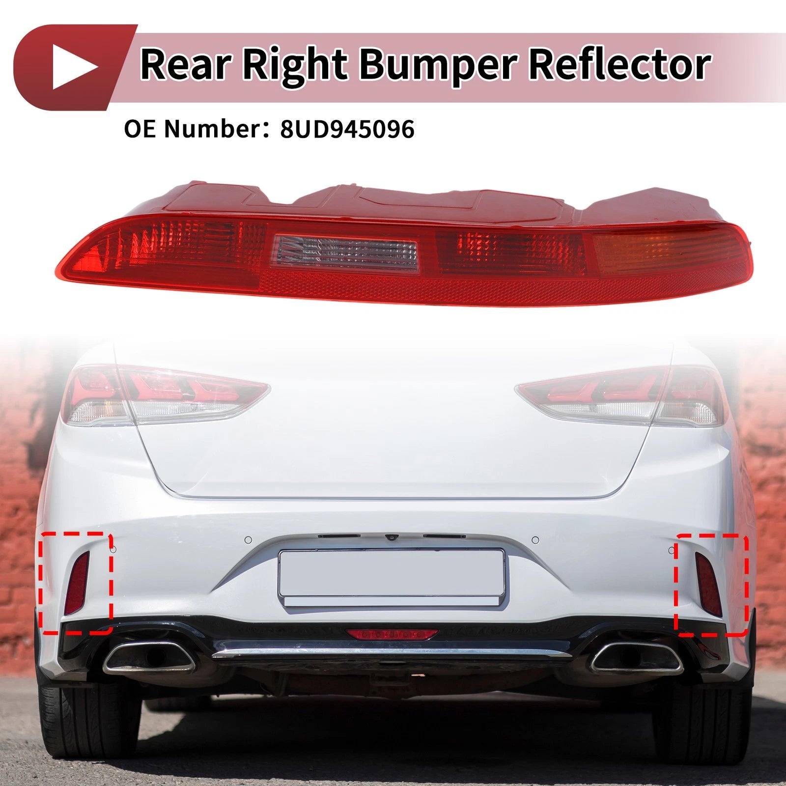 Rear Right Bumper Reflector Replacement for Audi Q3 (2016–2018)