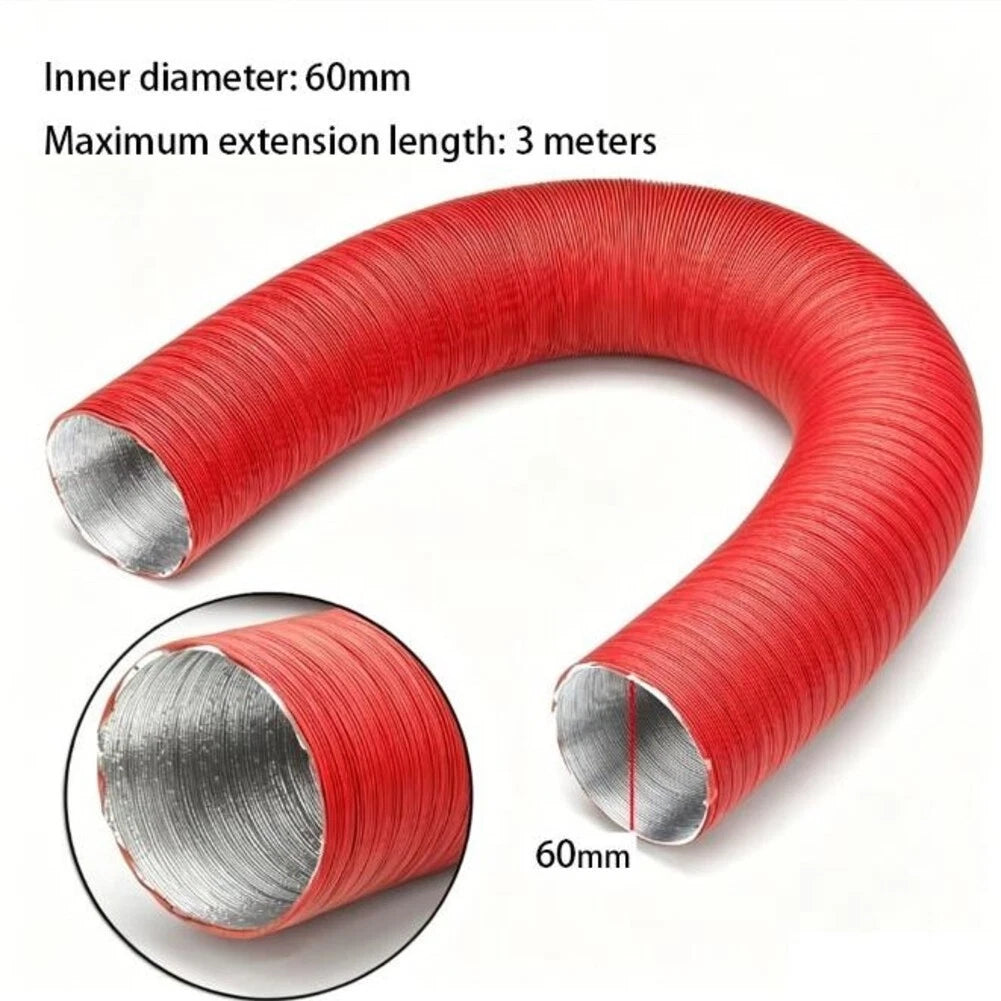 Aluminum Foil Air Duct 60mm ID for Heater Systems (Extendable)
