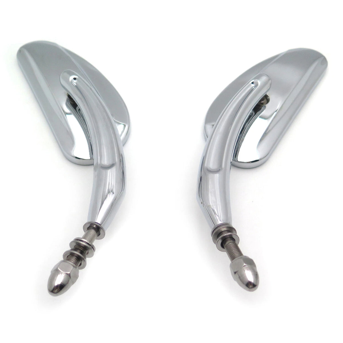 Chrome Black Teardrop Racing Mirrors for Harley Street Glide (2014–2023)