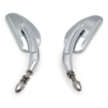 Chrome Black Teardrop Racing Mirrors for Harley Street Glide (2014–2023)