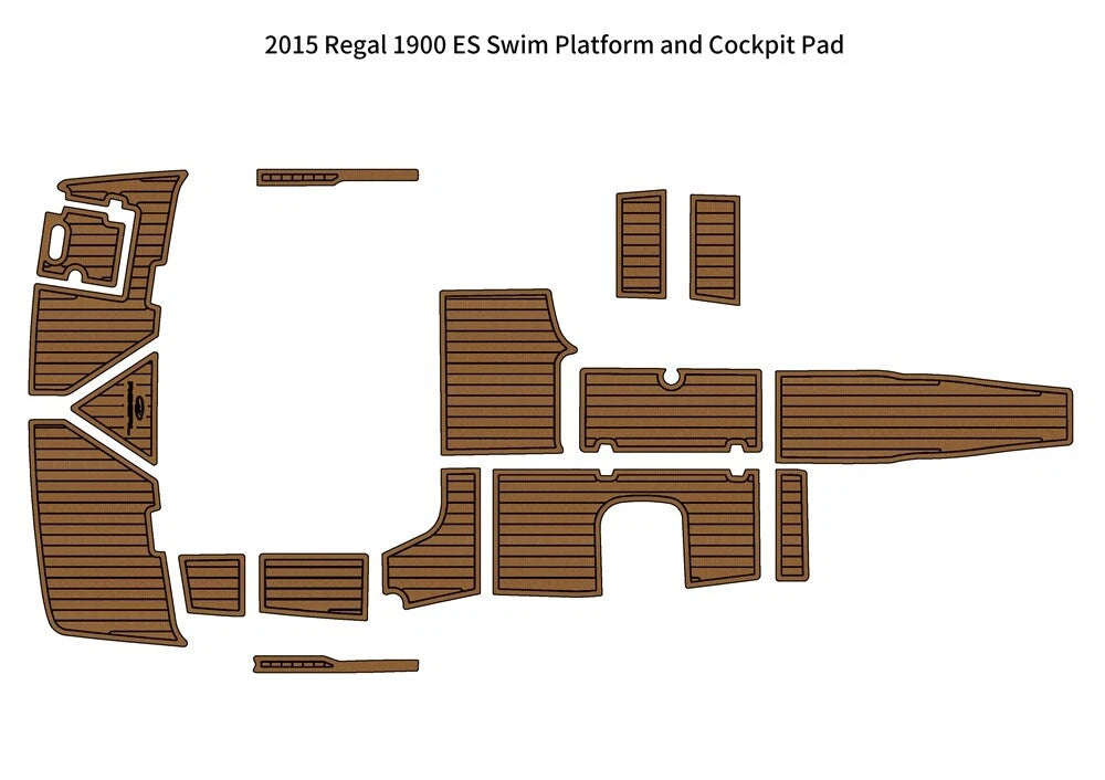 EVA Faux Foam Teak Deck Floor Pad for Regal 1900 ES (2015)