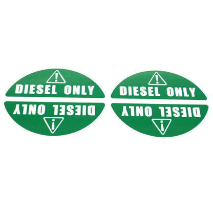 Diesel Only Sticker for Gas Cap (Green) - Diesel Label for Fleet Trucks