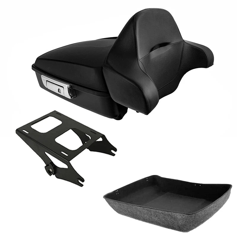 Matte Chopped Trunk Backrest Pad for Harley Touring Road Glide (2014–2026)