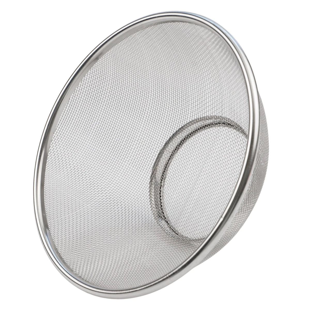 Round Edged Stainless Steel Basket for Easy Kitchen Vegetable Washing