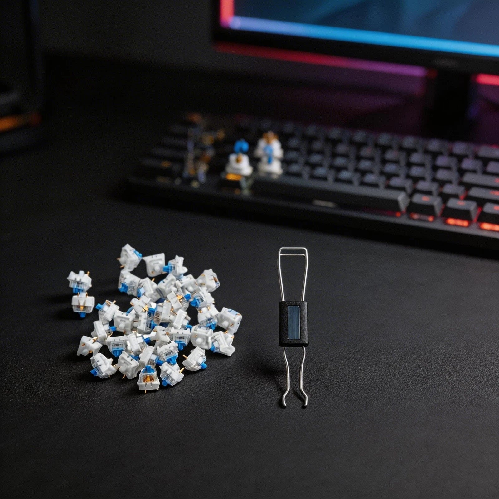 35PCS Mechanical Keyboard Switches 3Pin Tactile Clicky with Key Puller