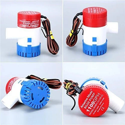 12V 1100GPH Electric Bilge Pump for Boat (29mm Hose)