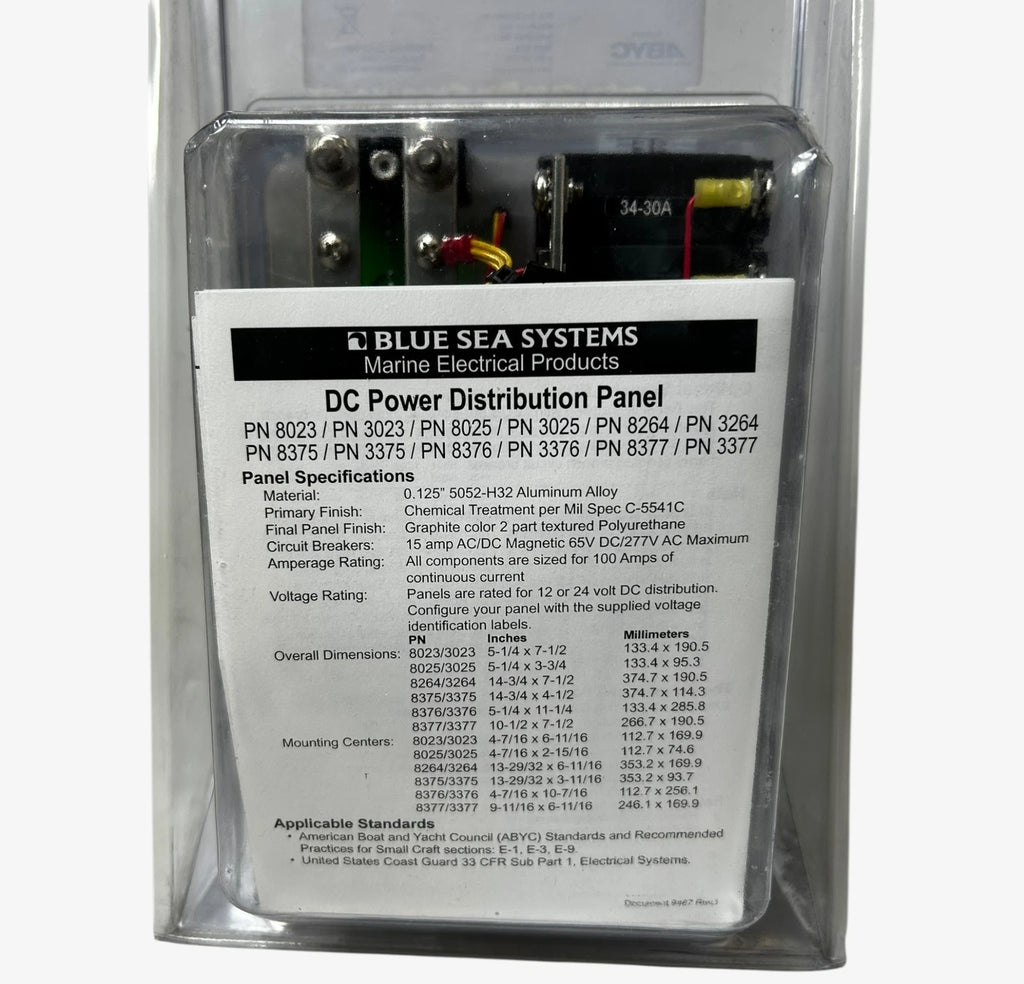 Power Distribution Panel 8 Position for Blue Sea Systems (12V)