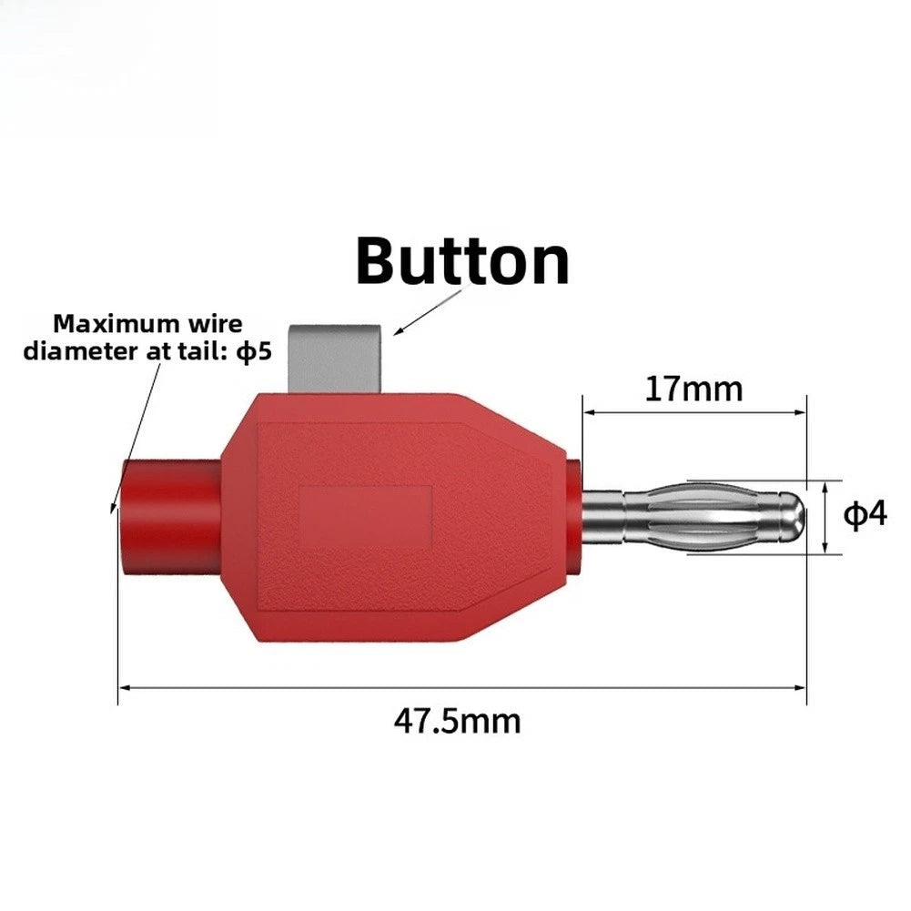 4mm Solderless Banana Connector for Electronic Testing Equipment