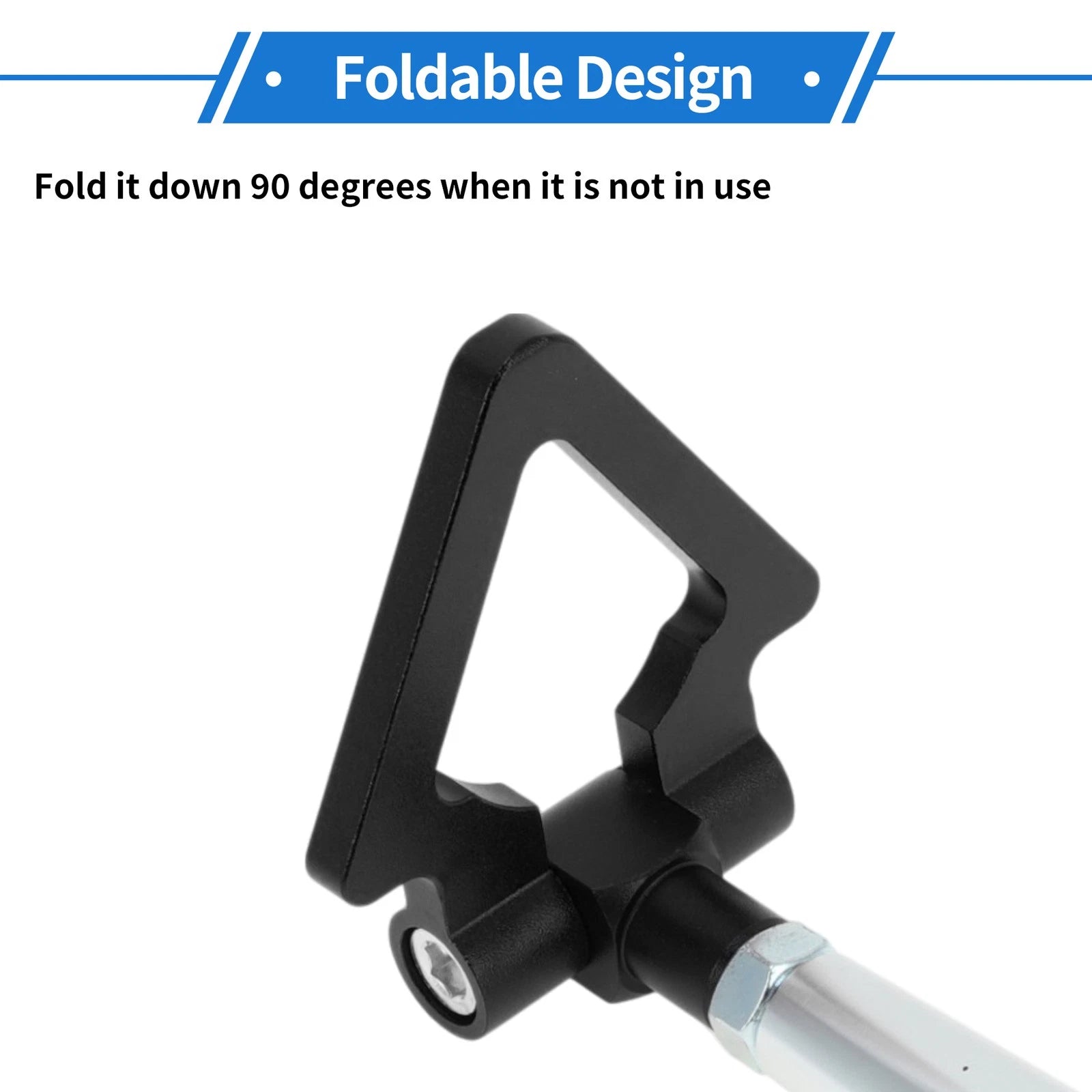 Tow Hooks for Mitsubishi Lancer EX (2010–2015) - Folding Screw-on, Black