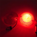 2X 3" Solid Red 1156 LED Flat Turn Signal Inserts for Harley