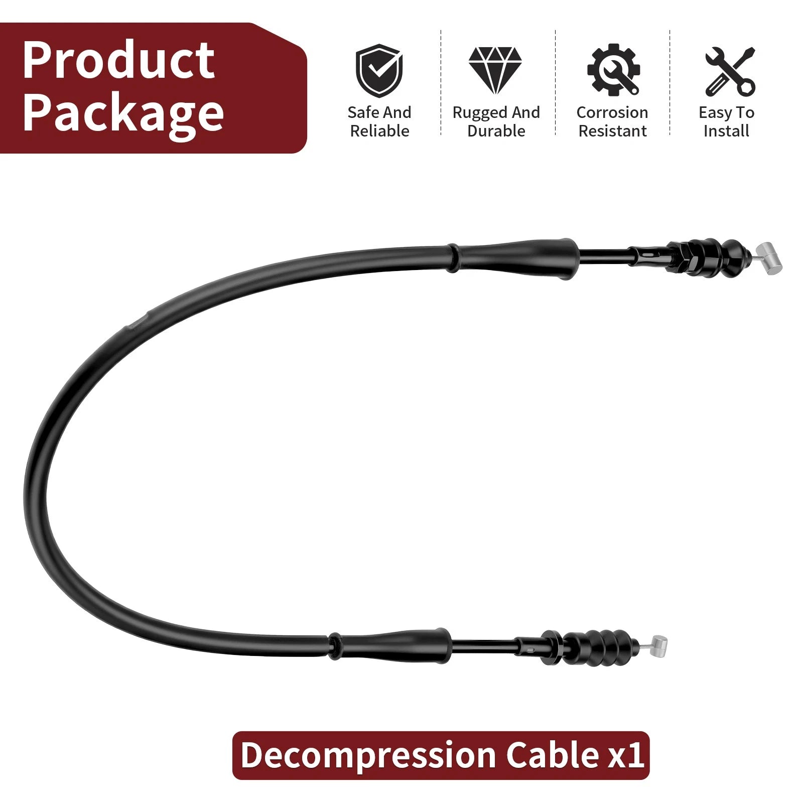 Decompression Cable for Honda ATC350X FourTrax 350 TRX350 TRX350D (1985–1986) 28291-HA7-671