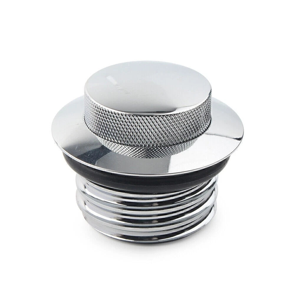 Flush Pop Up Reservoir Gas Cap for Harley Davidson (Chrome)
