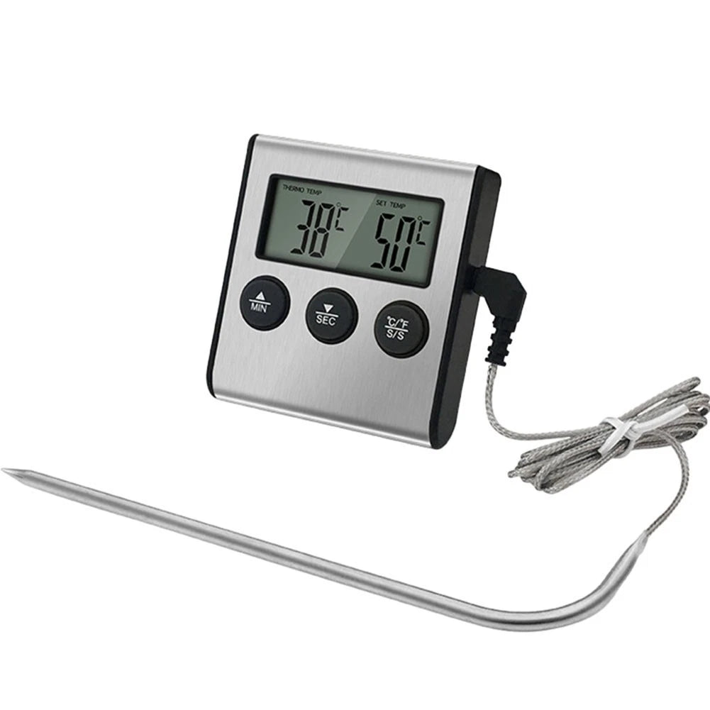 Digital Food Thermometer with Countdown Timer for Precision Monitoring