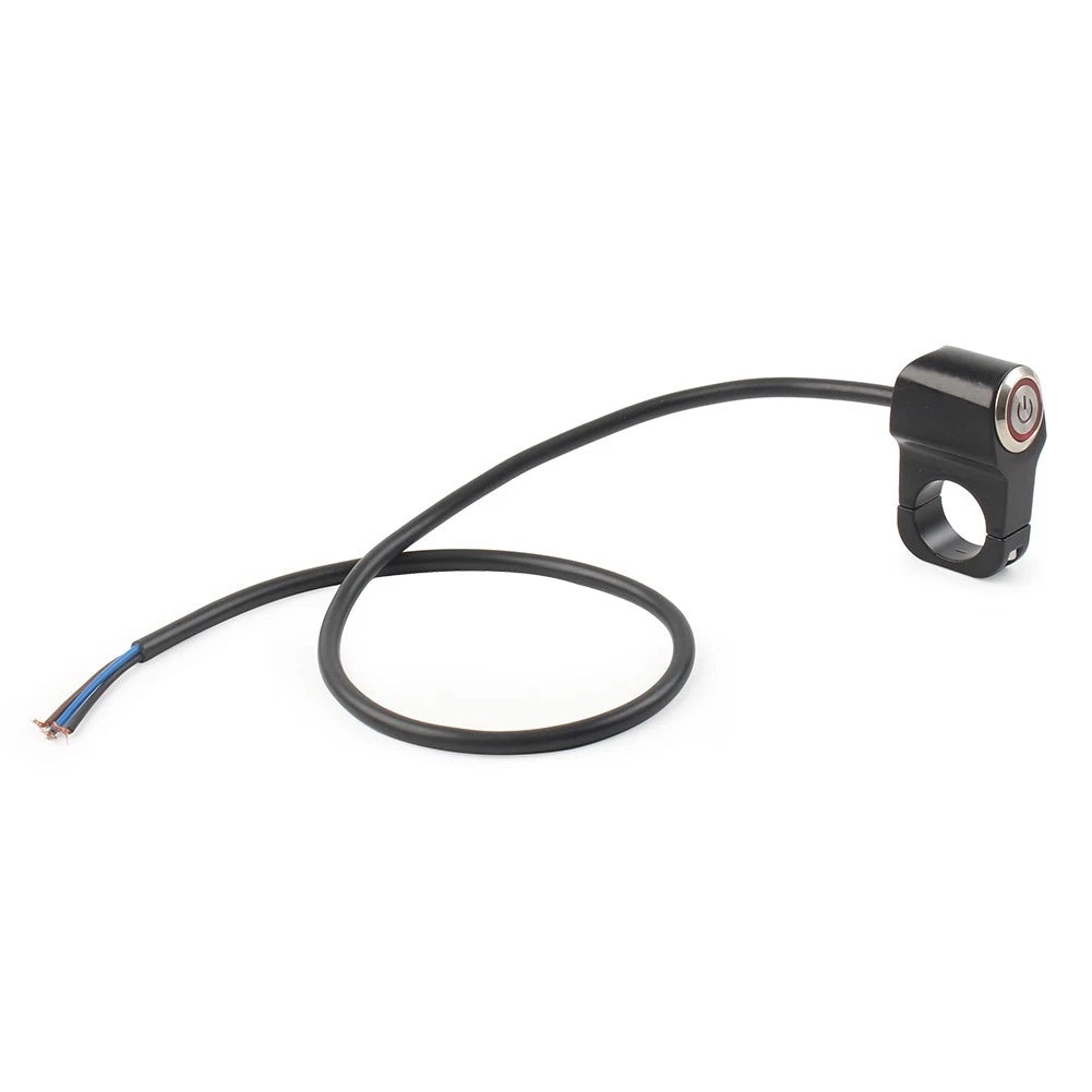 7/8" On Off Switch Button for Motorcycle Handlebar LED Red