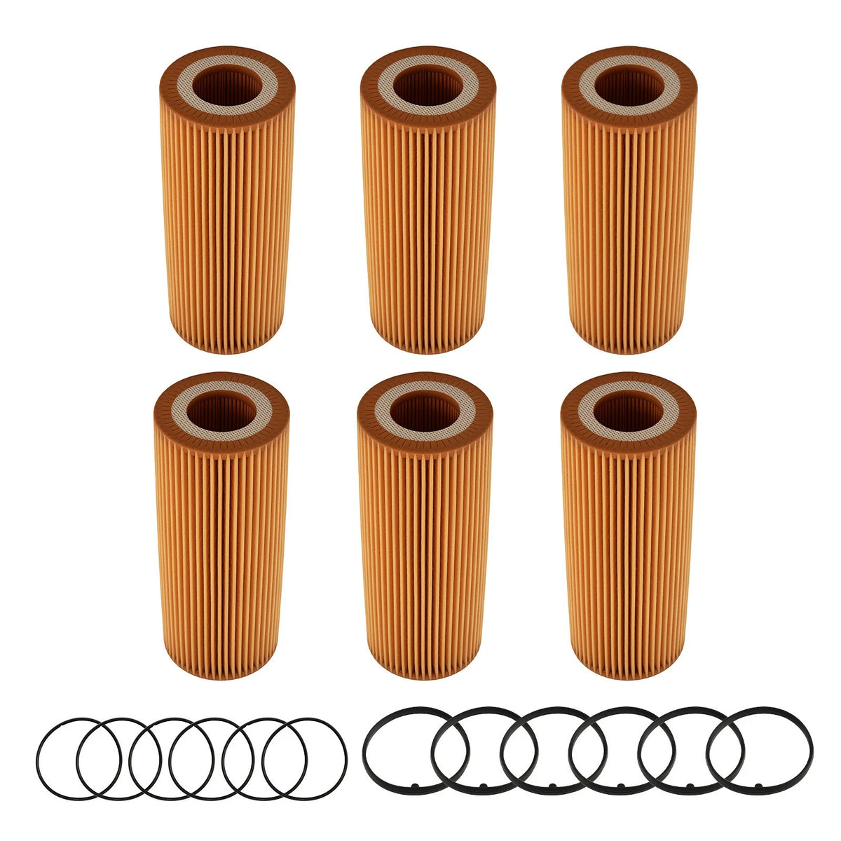 6PCS Oil Filter for Audi A4 A6 Q5 S4 S5 Porsche Cayenne (2005–2018) 06E115562C
