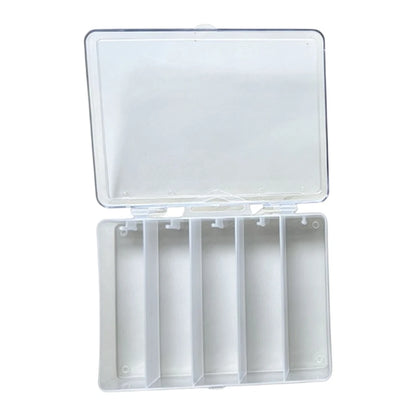 5-Compartment Fishing Tackle Box - Sturdy PVC Construction
