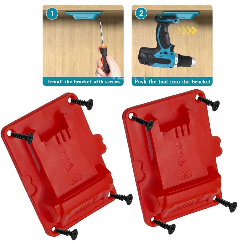 2X Electric Drill Wall Mount Bracket for 48-11-1862