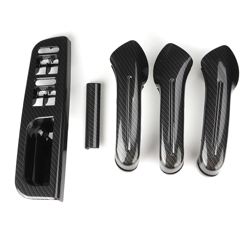 Set of 2 Interior Door Grab Handle Covers for Jetta Golf MK4 (1999–2004) Carbon Pattern
