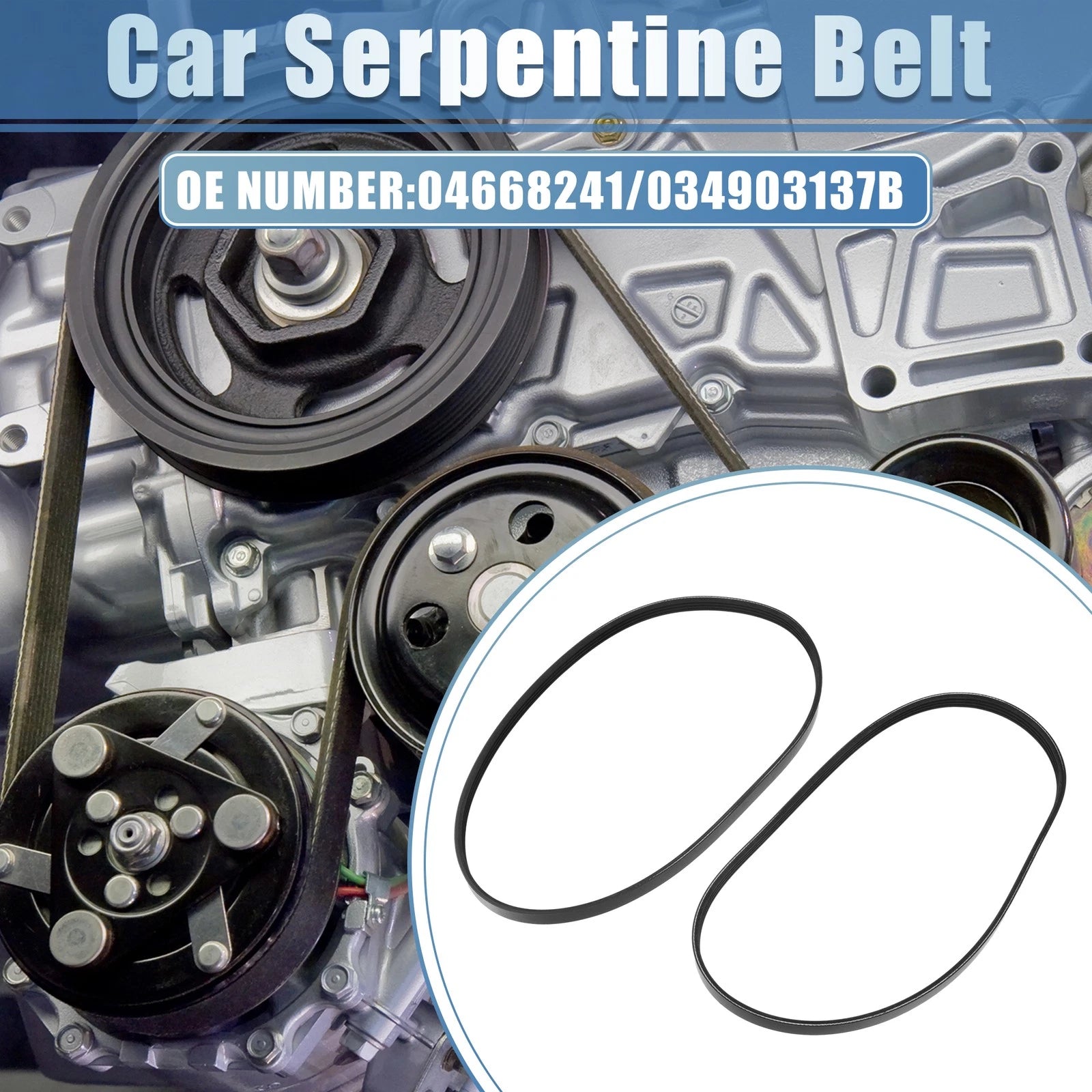 Serpentine Belt Set Replacement for Hyundai Elantra 2.0L (2000–2006)
