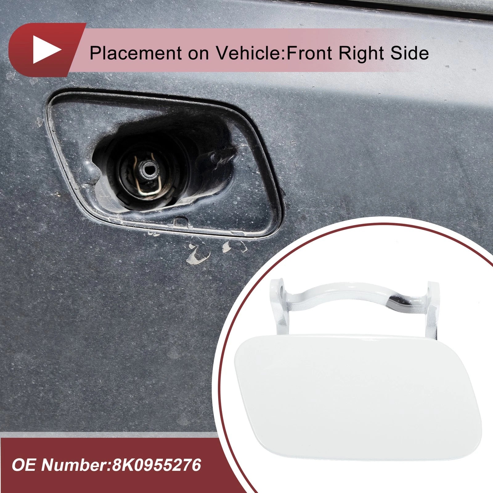 Windshield Washer Nozzle Cover Front Right for Audi A4 S4 (2009–2016)