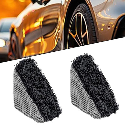 Triangle Sponge Applicators for Tire Care 2pcs Set for Car Enthusiasts