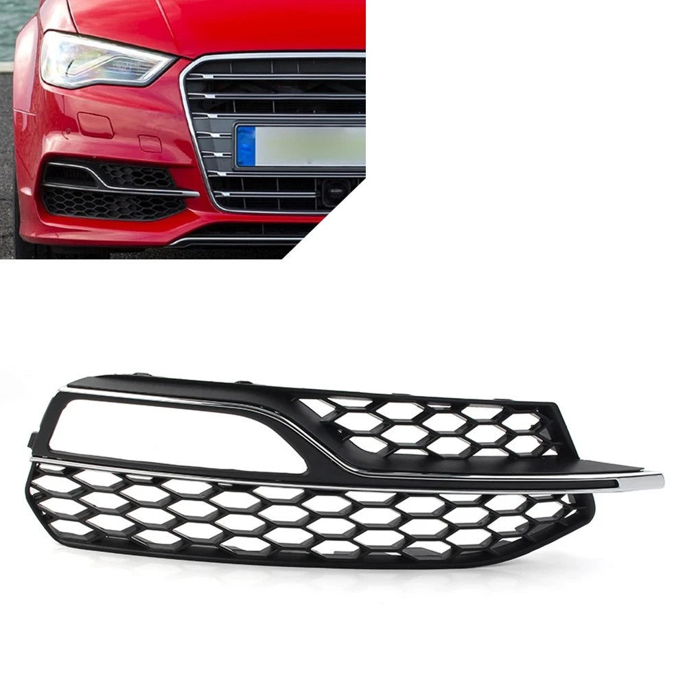 Honeycomb Mesh Fog Light Grille Cover for Audi A3 S3 (2013–2017)