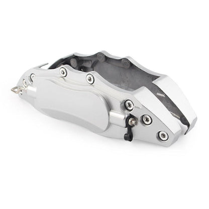 2X 3D Metal Brake Caliper Covers for Universal Fit (Front & Rear) Silver