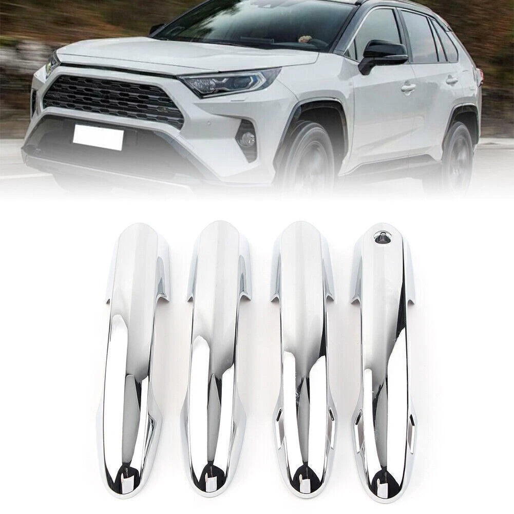 Set of 4 Chrome Door Side Handle Covers for Toyota RAV4 (2019–2020)