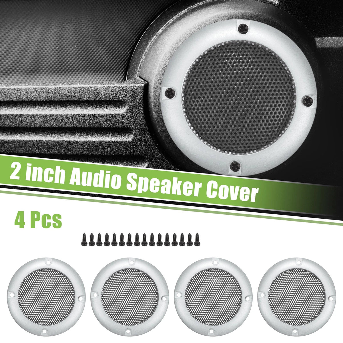 Set of 4 Speaker Grill Covers for Auto Subwoofers (Universal)