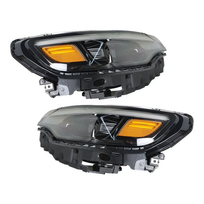 LED Headlights Assembly for Jeep Cherokee (2019–2022) LH+RH Black Clear Lens