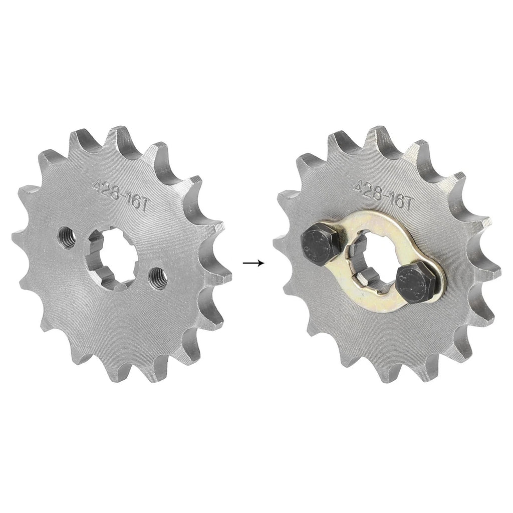 Front Engine Sprocket 16T 428 Chain Replacement for Dirt Bike (2010–2024)