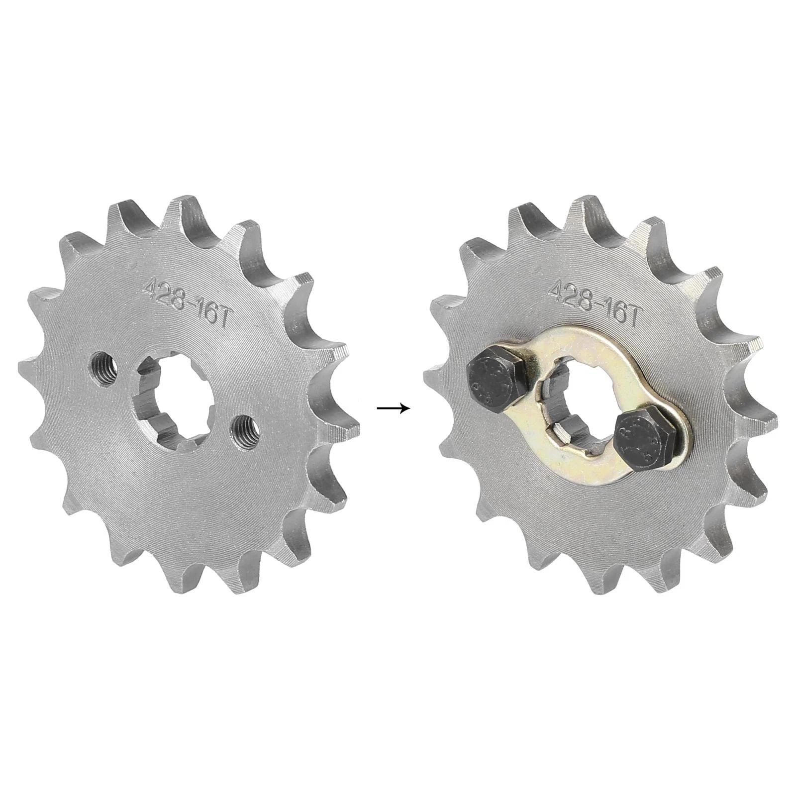 Front Engine Sprocket 16T 428 Chain Replacement for Dirt Bike (2010–2024)