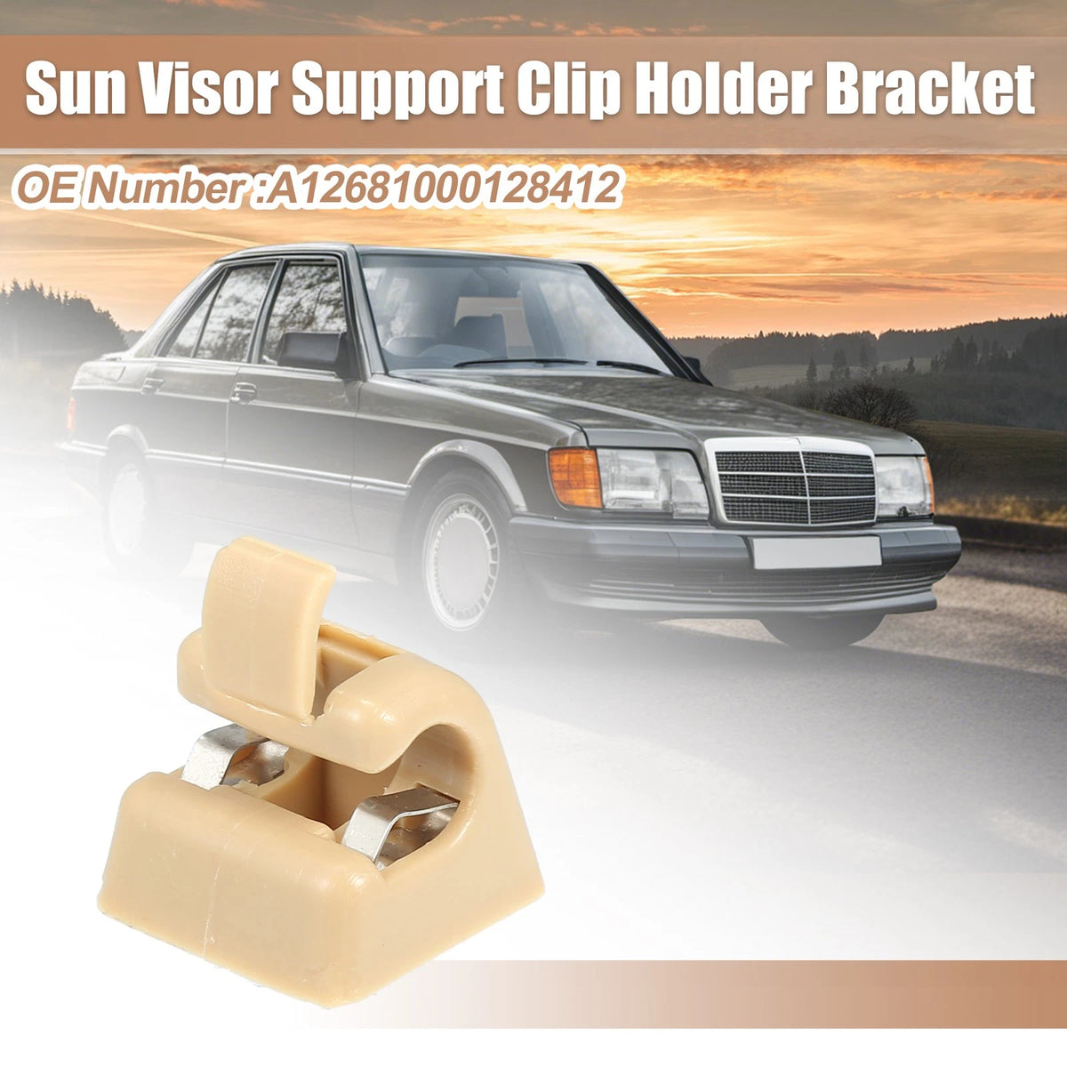 Sun Visor Support Clip Retainer Replacement for Mercedes-Benz W201 (1983–1993)