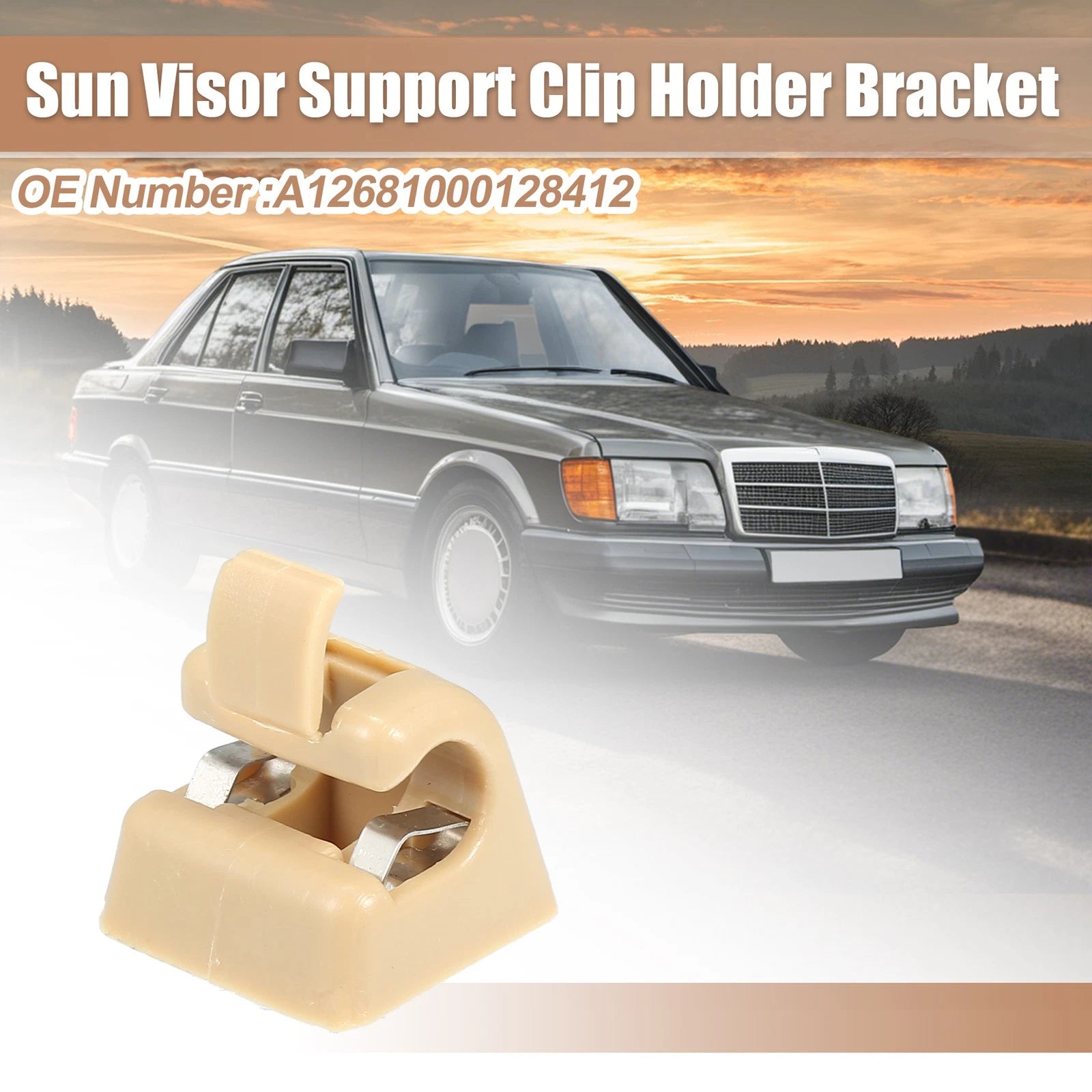 Sun Visor Support Clip Retainer Replacement for Mercedes-Benz W201 (1983–1993)