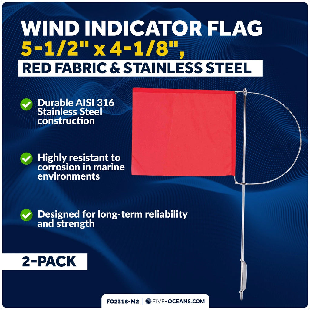 Set of 2 Wind Indicator Flags for (5-1/2" x 4-1/8")