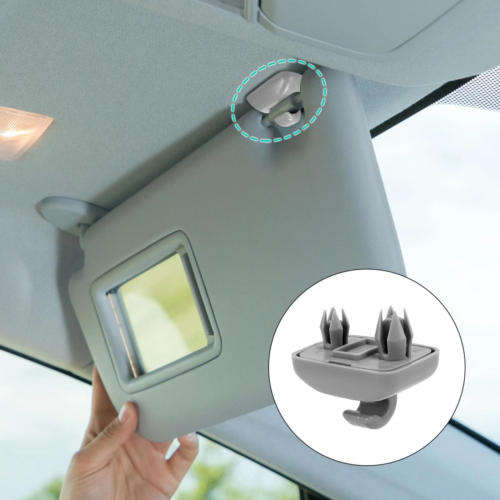 2pcs Sun Visor Hook Clip Retainer Replacement for Audi A1 A3 A4 A5 Q3 Q5 (2009–2020)
