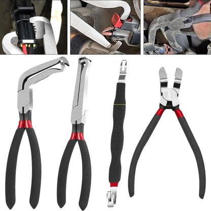 4-Piece Automotive Electrical Tool Set with Pliers for Various Access Angles