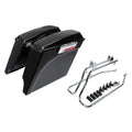 Stretched Hard Saddlebags 5x7" Speaker Lids Bracket for Harley Softail (1984–2017)