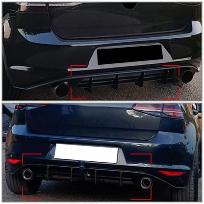 Rear Bumper Lip Diffuser Spoiler for Volkswagen Golf 7 MK7 (2014–2017)