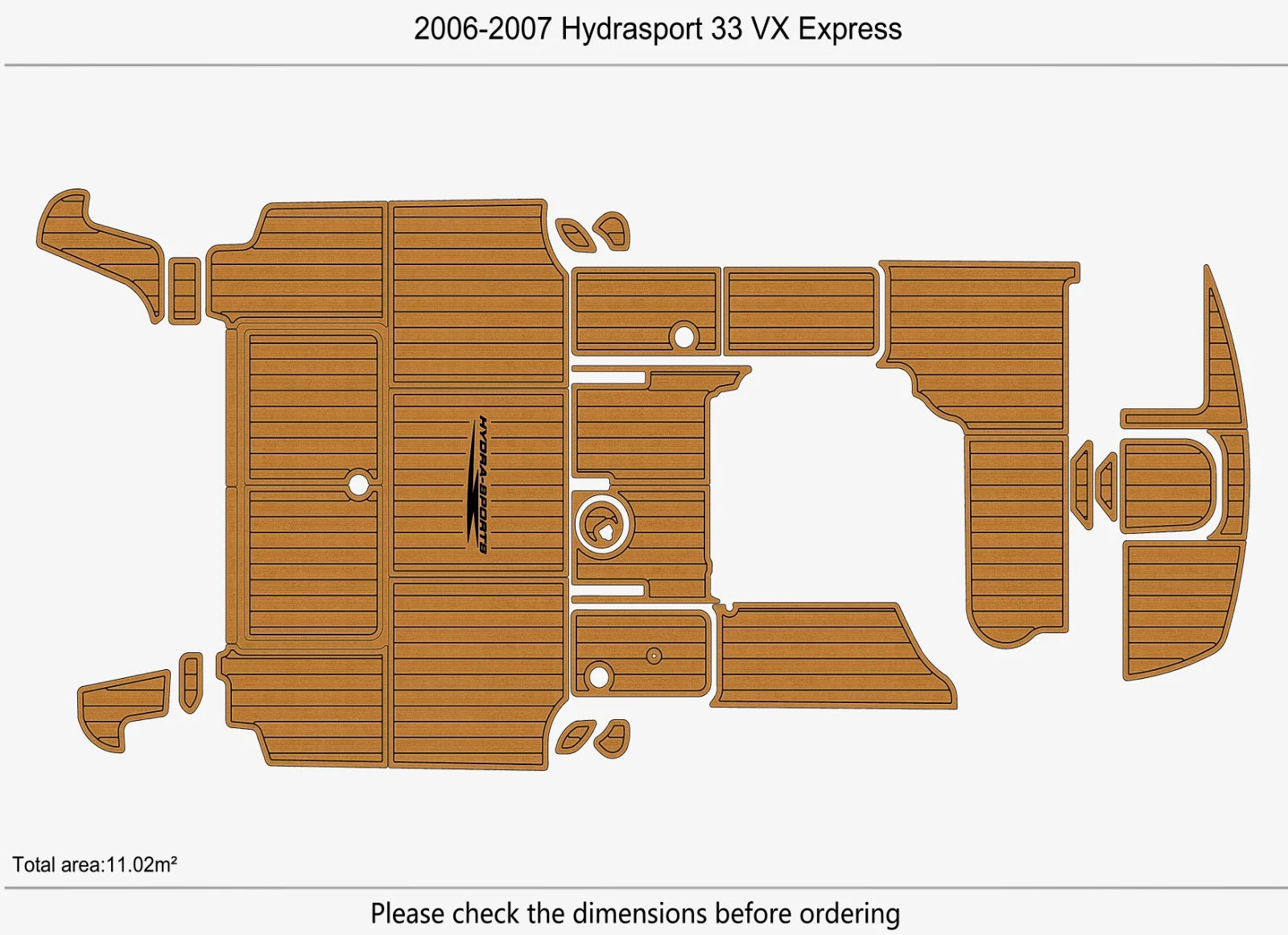Seadek EVA Pad Flooring for Hydrasport 33 VX Express (2006)