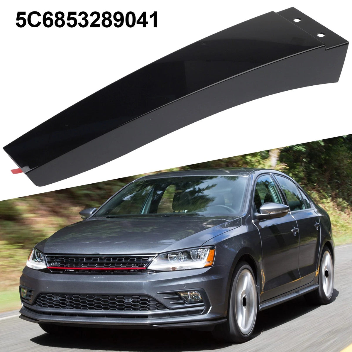 Front Left B Pillar Cover Trim for Jetta (2011–2018) ABS Black