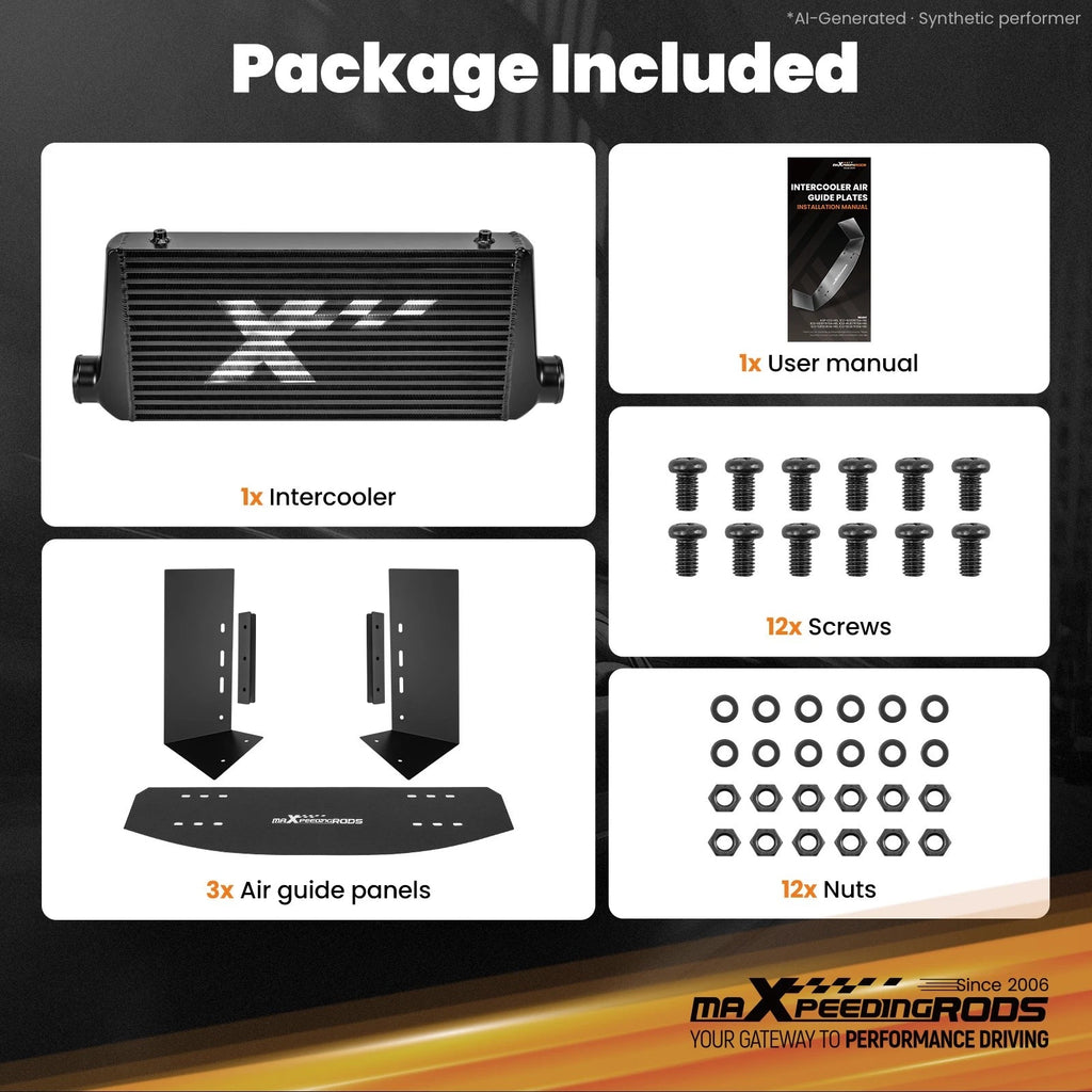 Intercooler Air Guide System for Universal Fit (24x12x3") M8 Mounts