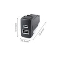2 Port Dual USB-C PD USB-A QC3.0 Car Charger for Toyota FJ Cruiser Tacoma (2007–2021)