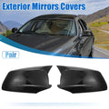 Rearview Side Mirror Cover Cap Pair for BMW Carbon Fiber Pattern (2011–2019)